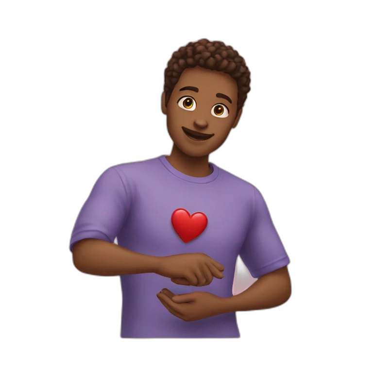 making a heart emoji