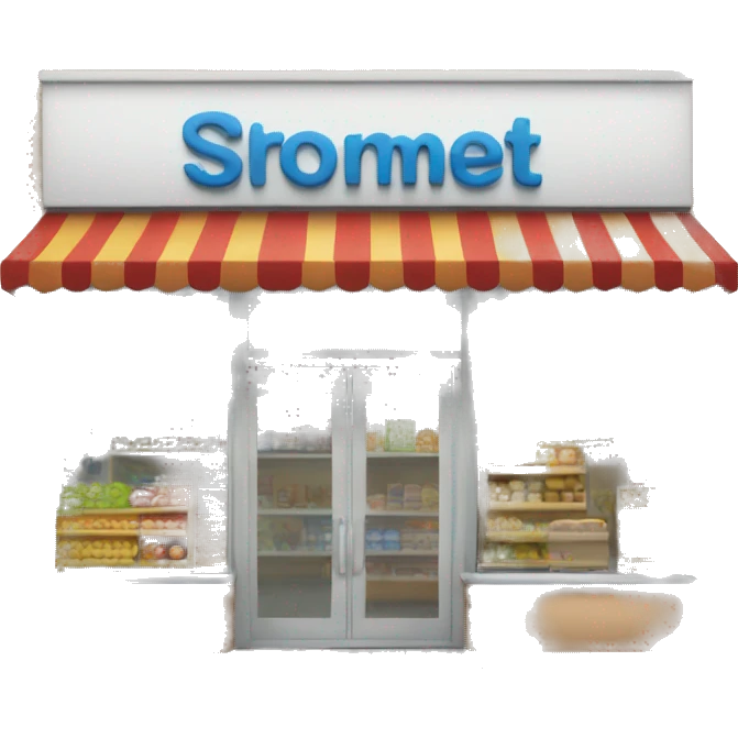 Storefront of a supermarket emoji