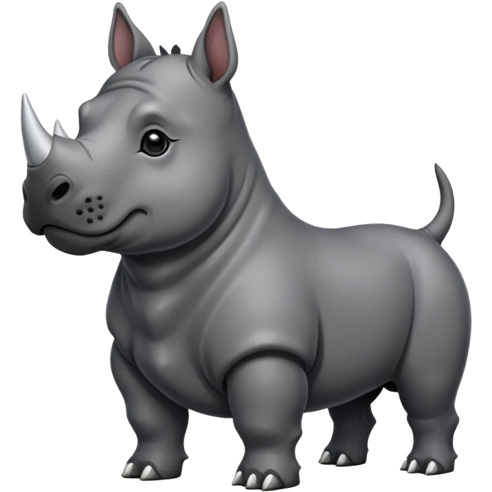 Rhino with Scottish terrier emoji