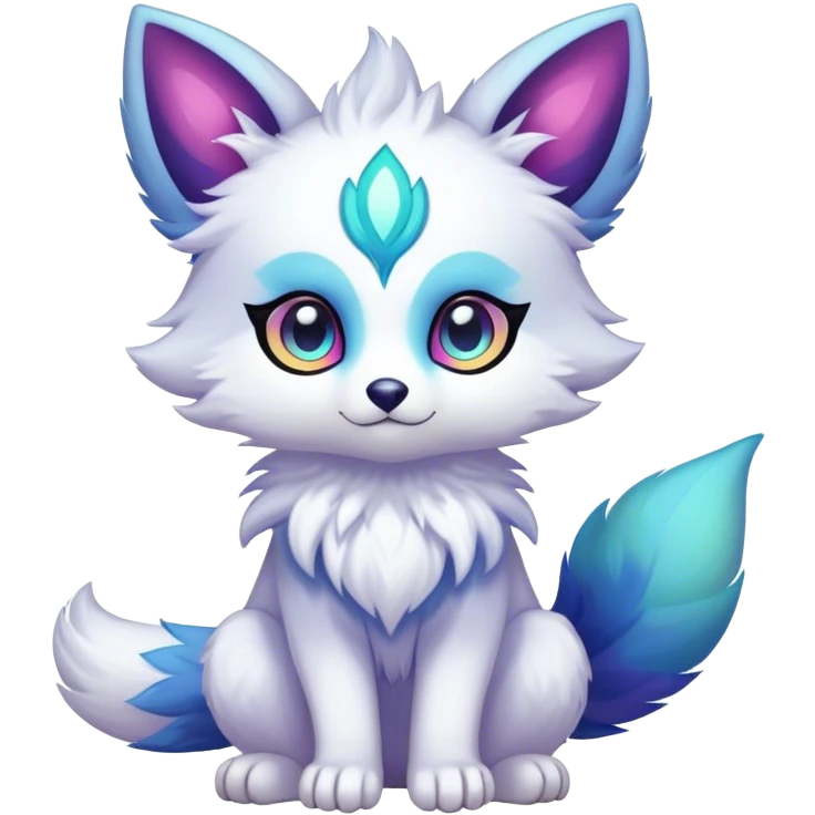 Kawaii bright fantasy ethereal anthro fursona Fakemon emoji