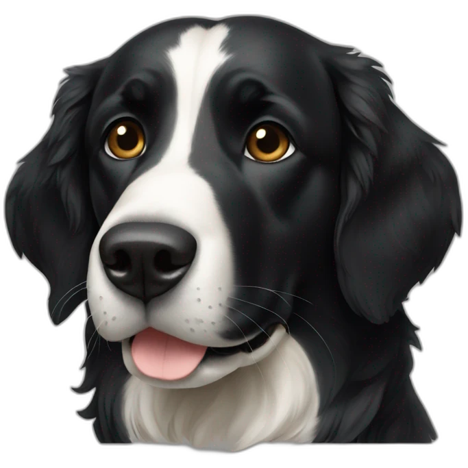 black golden retriever with white spot on nose emoji