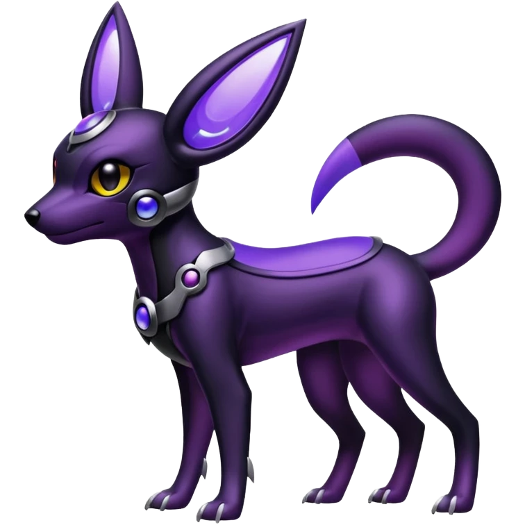 Futuristic Umbreon-Houndoom-Genesect-Pokémon-Fakémon-hybrid-creature emoji