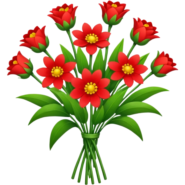 Red flower bouqet emoji