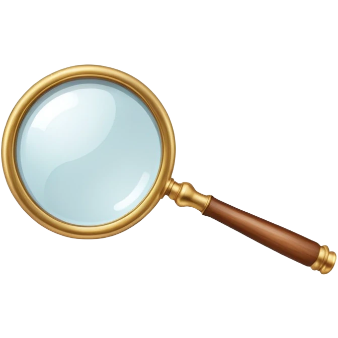 magnifying glass with wooden handle emoji