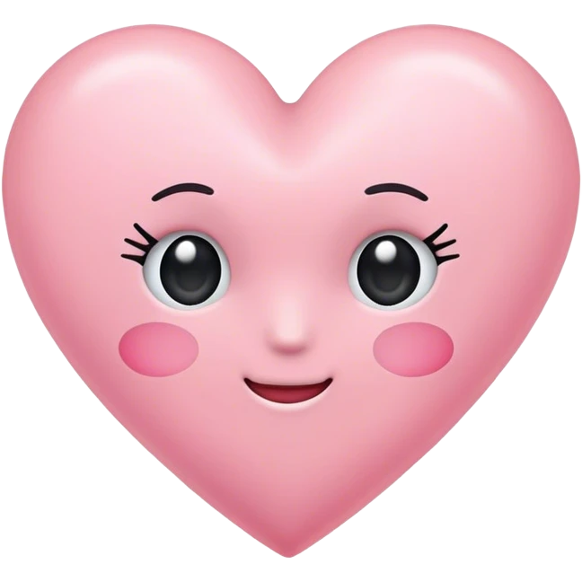 Ein Pastell rosa Herz  emoji