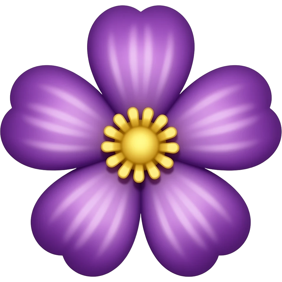 make a purple flower emoji that is in the artstyle of roblox/discord emojis emoji