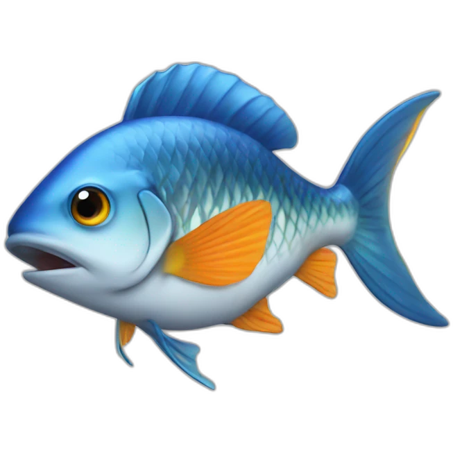 a fish with cap emoji