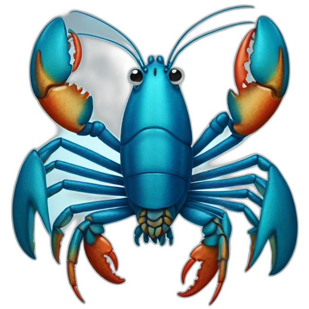 Blue lobster emoji