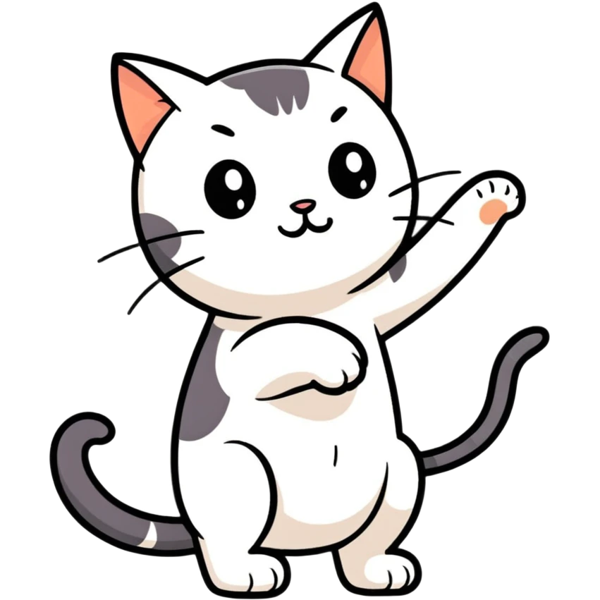 cat itching itself emoji