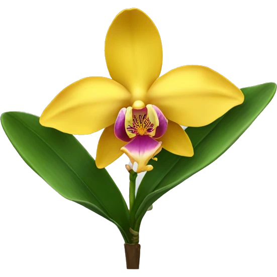 Yellow orchid plant emoji