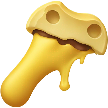 emoji eating half of a yellow bone  emoji