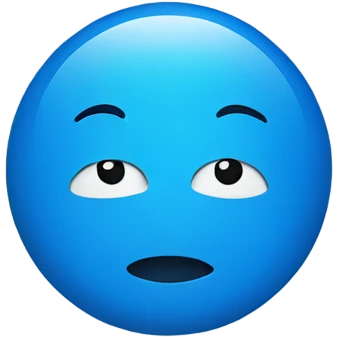 blue color round shape emoji