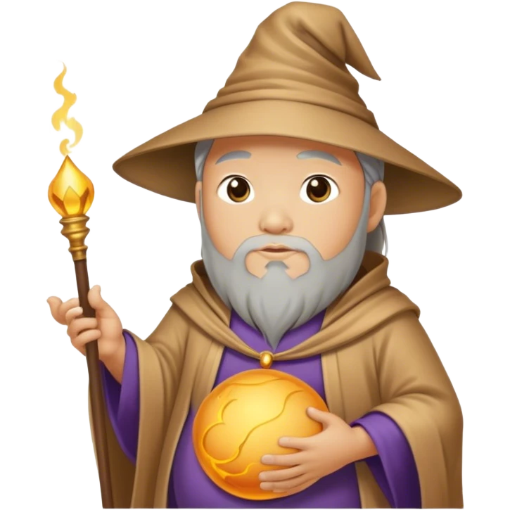 Pregnant asian wizard man emoji