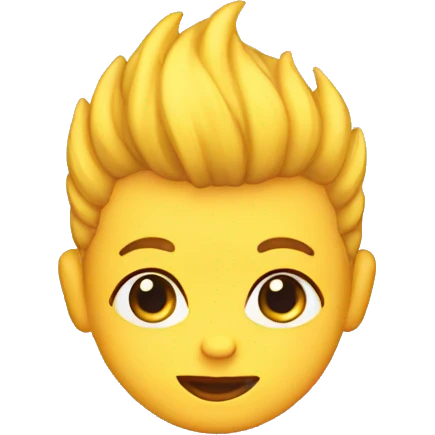 yellow baby head with quiff emoji