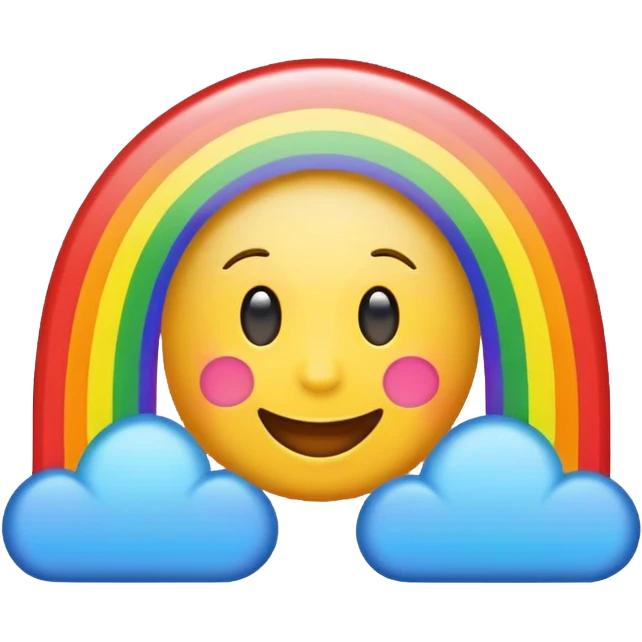 emoji with rainbow  emoji