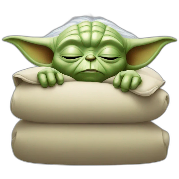 Yoda sleeping emoji