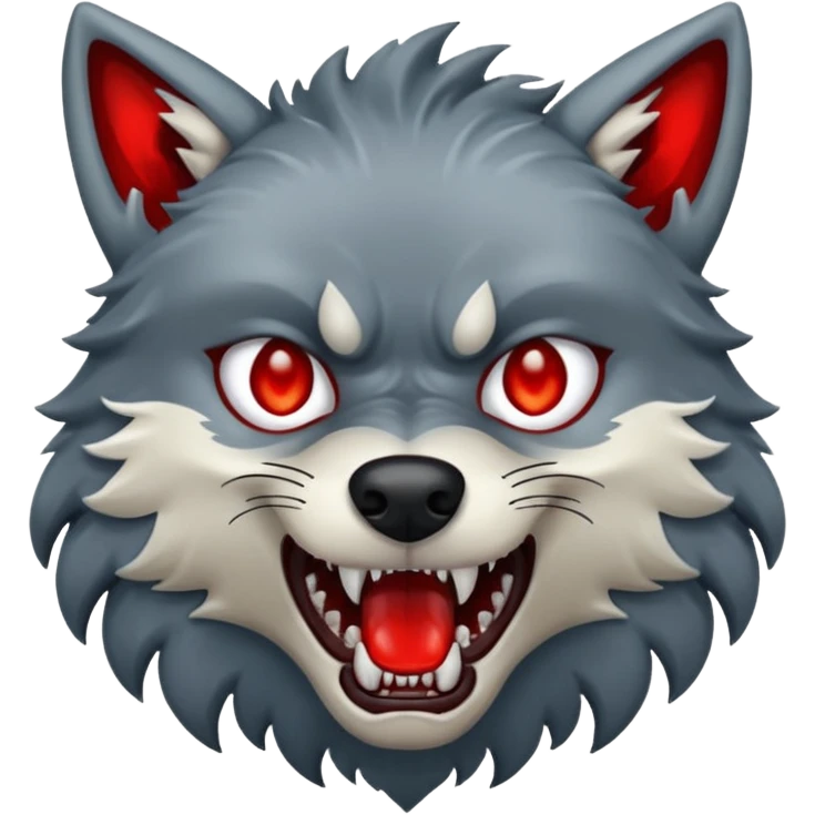 Bloody wolf emoji