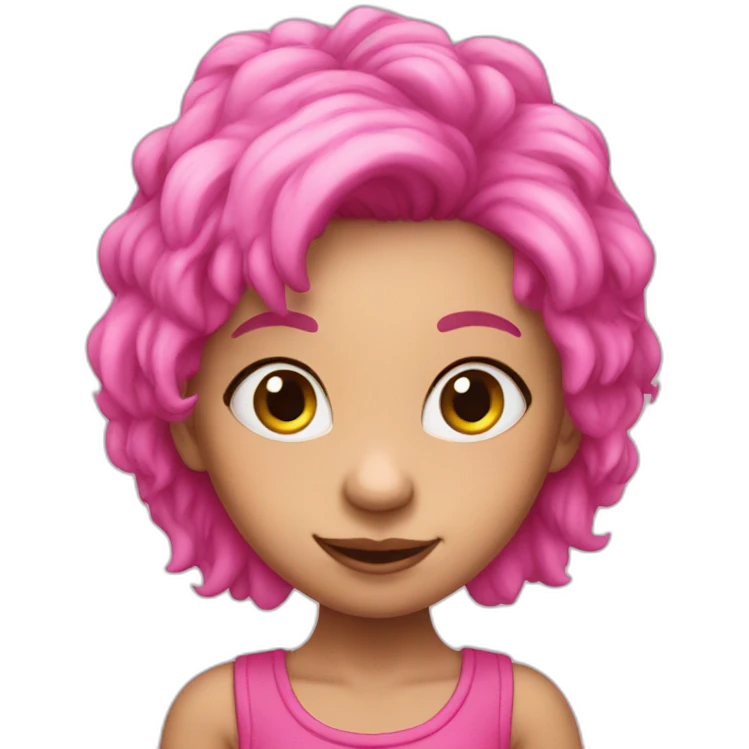 Pink trolls girl emoji