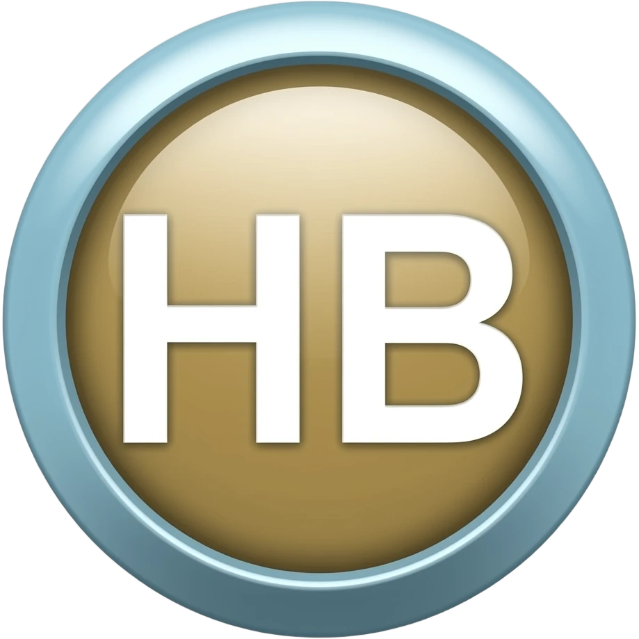 creer moi une icone ronde ecrit HB au milieu emoji