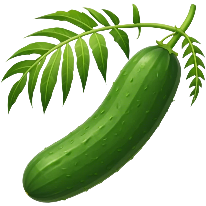 cucumber, palm branch emoji
