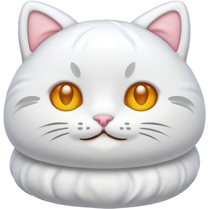 Cat shaped marshmallow  emoji