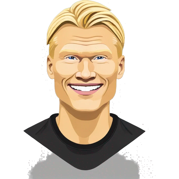 Erling Haaland qui rit emoji
