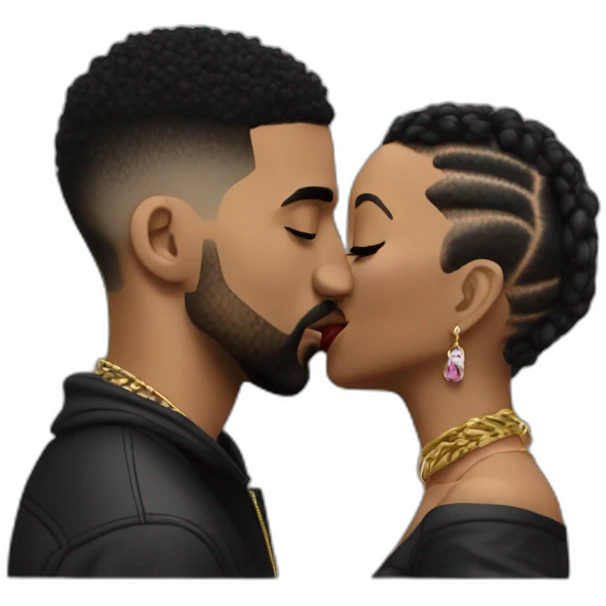drake kissing 21 savage emoji