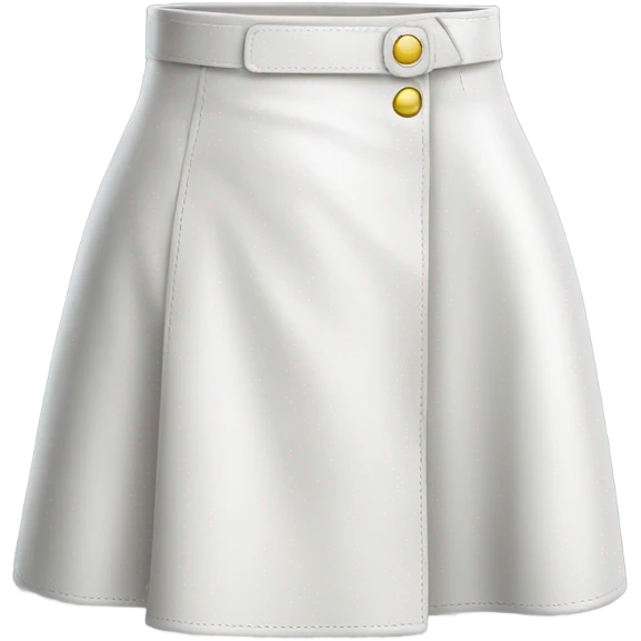 White High waisted leather skirt isolated emoji