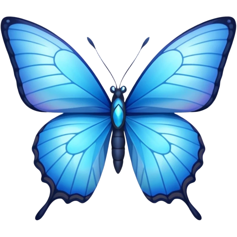 Blue butterfly half triangle joint  emoji