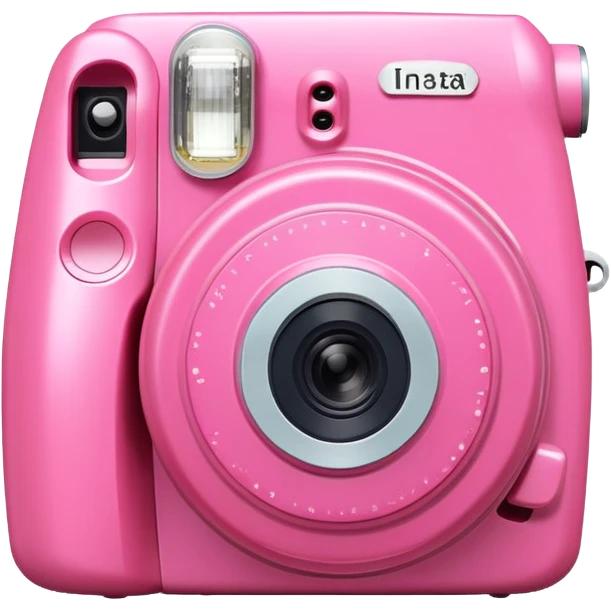 Instax pink camera emoji