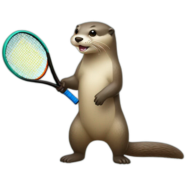 Loutre qui joue au tennis emoji