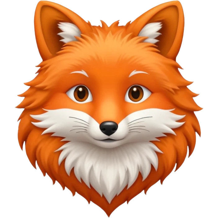 Heart Made by fox fur without the face of the fox emoji