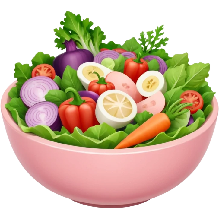 Make some healthy food, like a salad, in light pink tones, but you can use other colors (like the correct shades for the salad), like IOS emoji