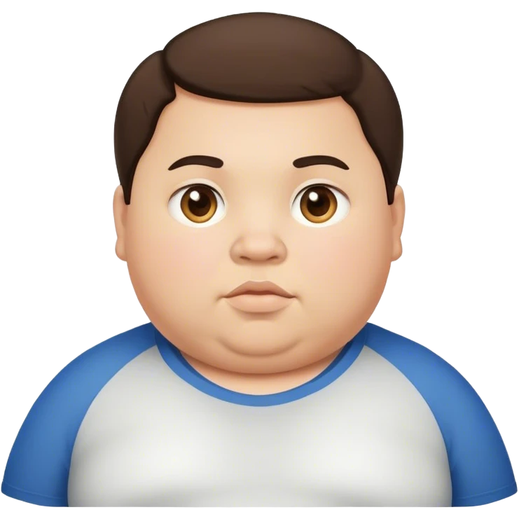 fat brunette boy  emoji