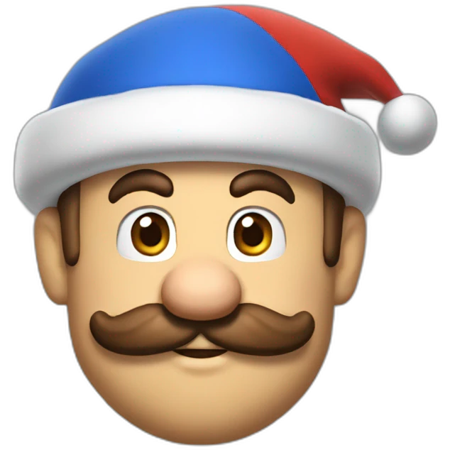 Super Mario santa emoji