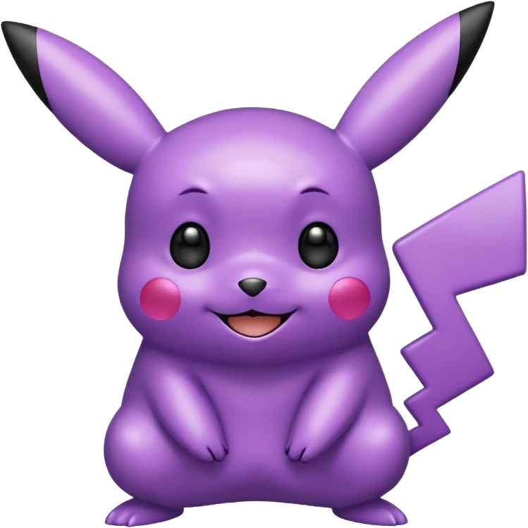 glitter purple pikachu emoji