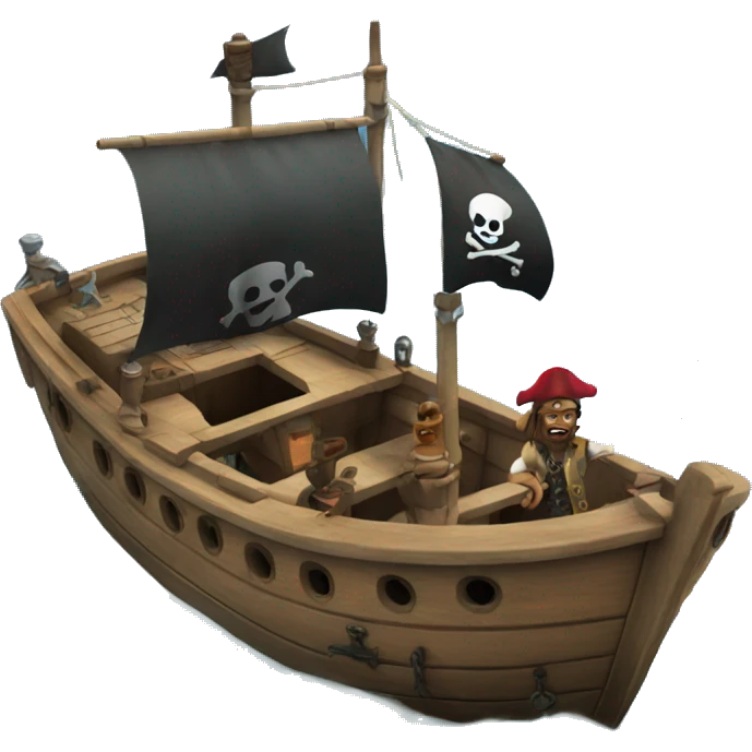 boat with pirates emoji