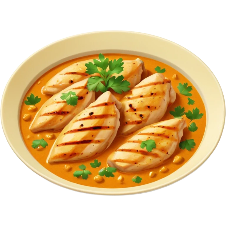 full chicken breast piece made into curry emoji