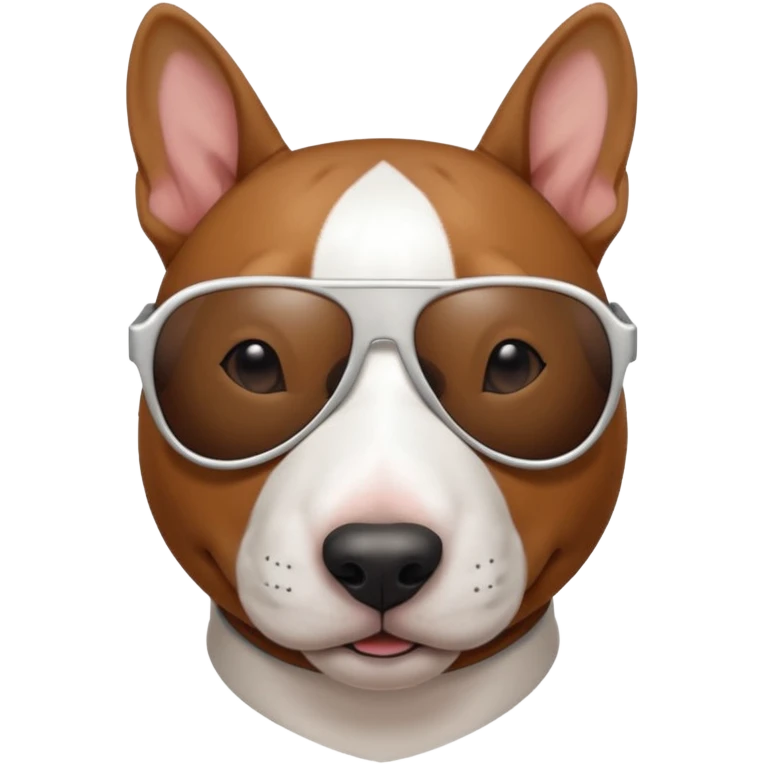 bull terrier wearing sunglasses  emoji