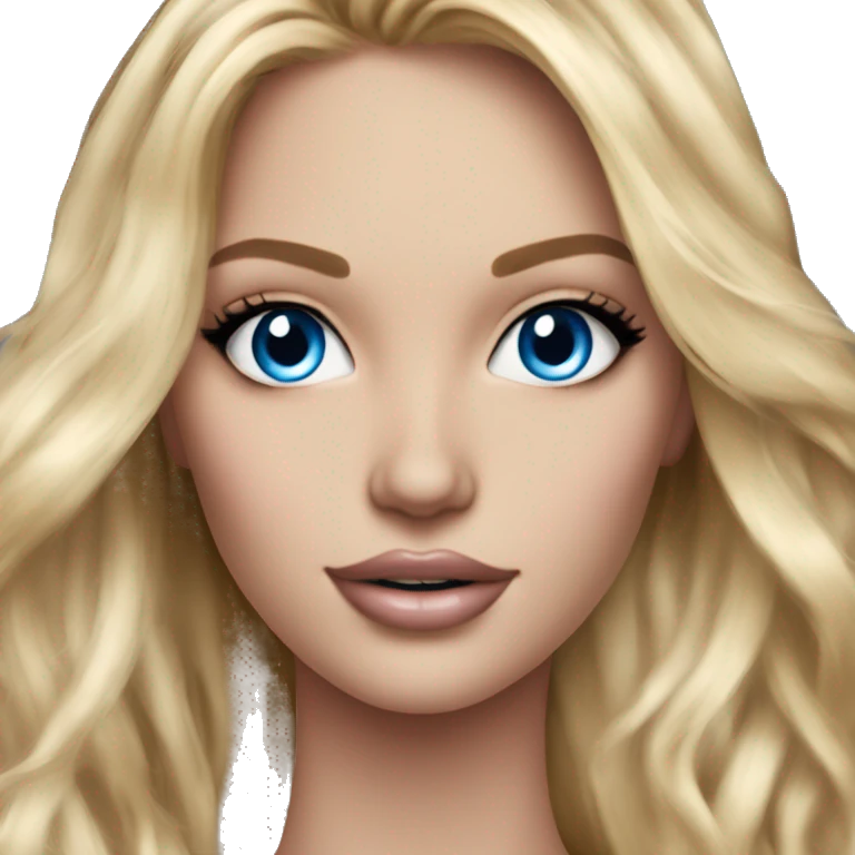Realistic victoria secret model blonde blue eyes  emoji