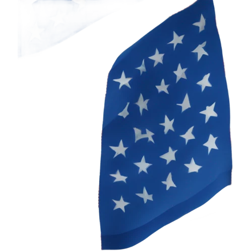 Image flat of American flag replace red stripes with blue stripes emoji