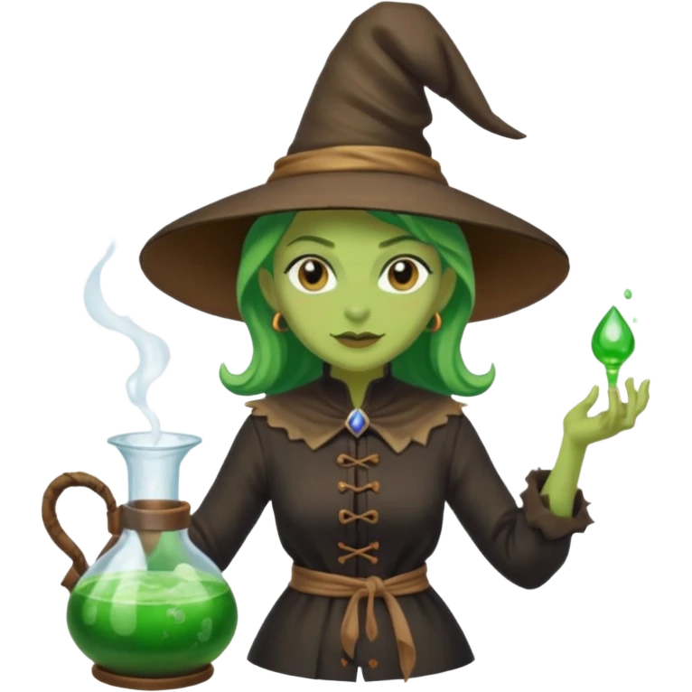 green witch cooking potion emoji