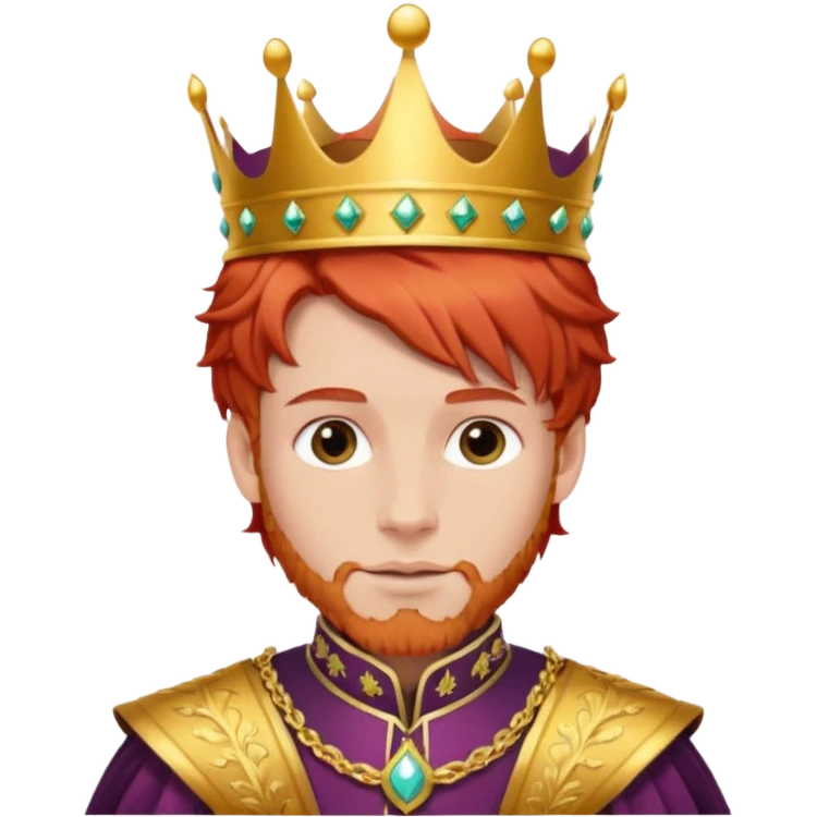 red-haired princes with crown emoji