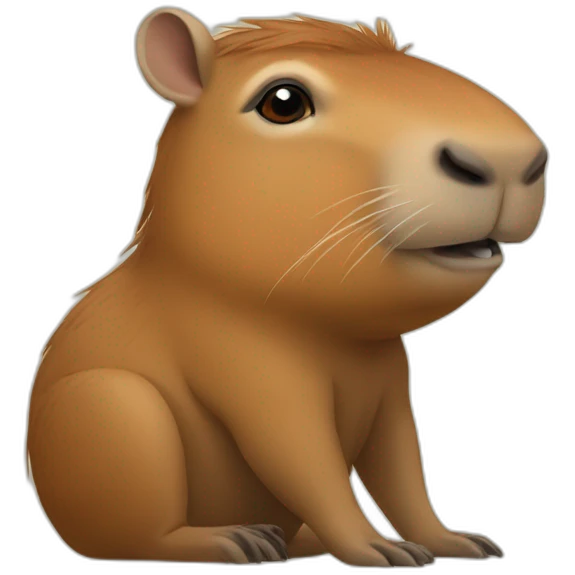 Capibara sur un capibara emoji