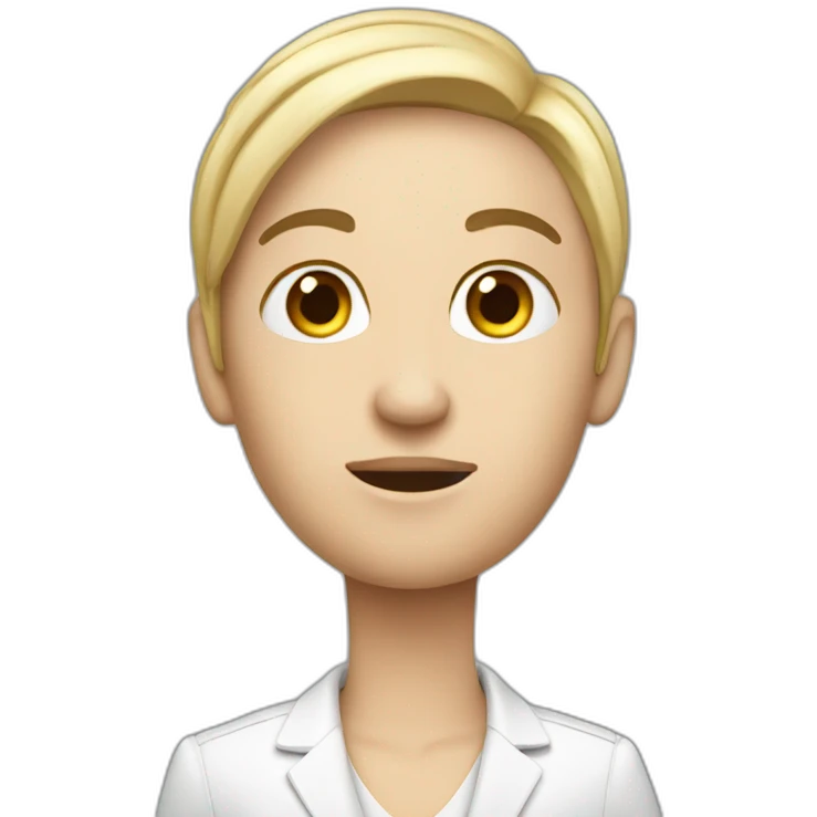 journalist white skin standing confidently while holding a microphone. The journalist should be in professional attire emoji
