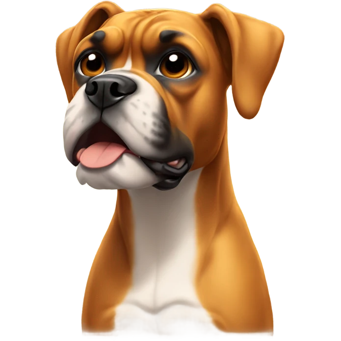 Boxer dog in the sun emoji