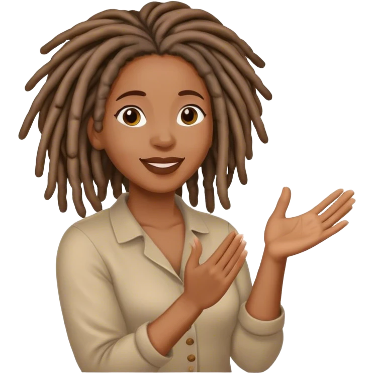 Black woman with locs clapping  emoji