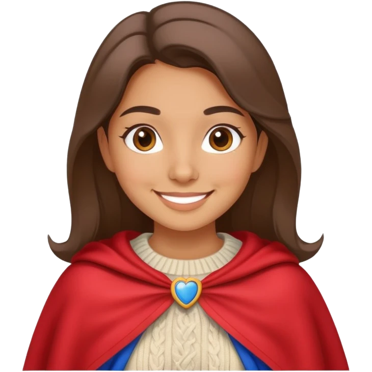 Italian girl wearing a cape cod sweater emoji