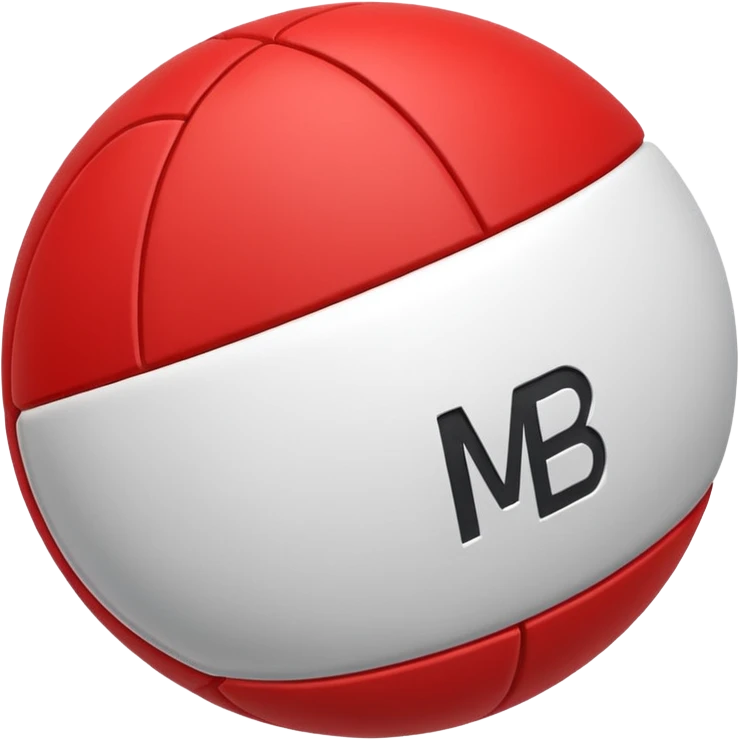 Pull-ball with MB written in the circle in on it emoji
