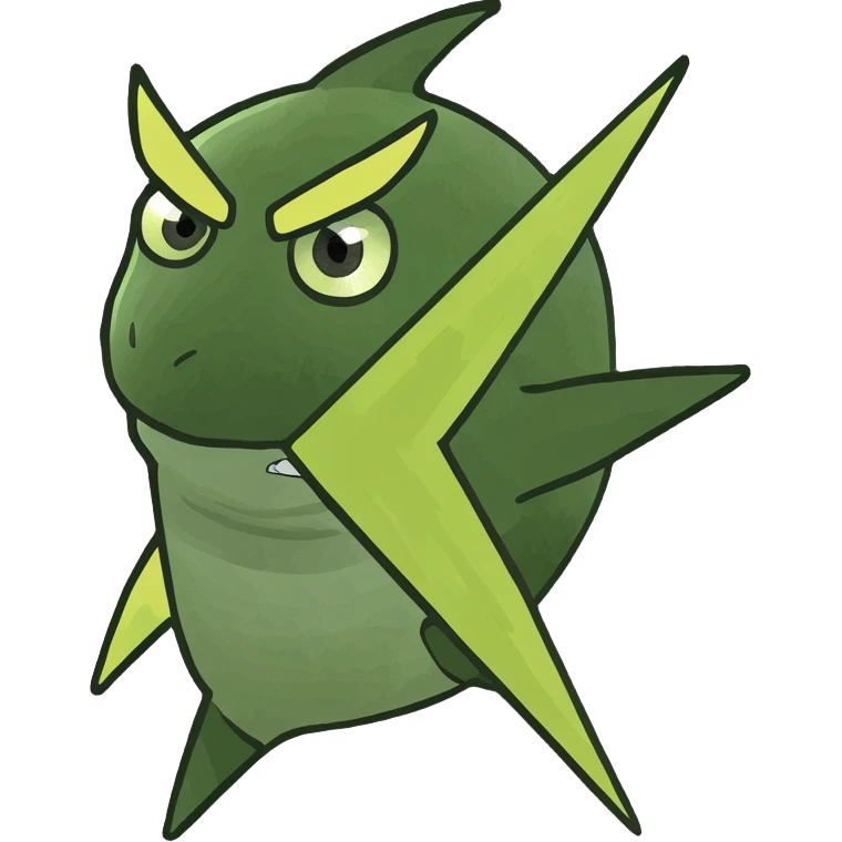 Lime green lightning bolt emoji